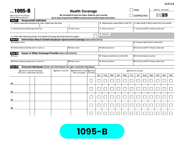 Report Health Coverage to the IRS and responsible individual to stay IRS compliant