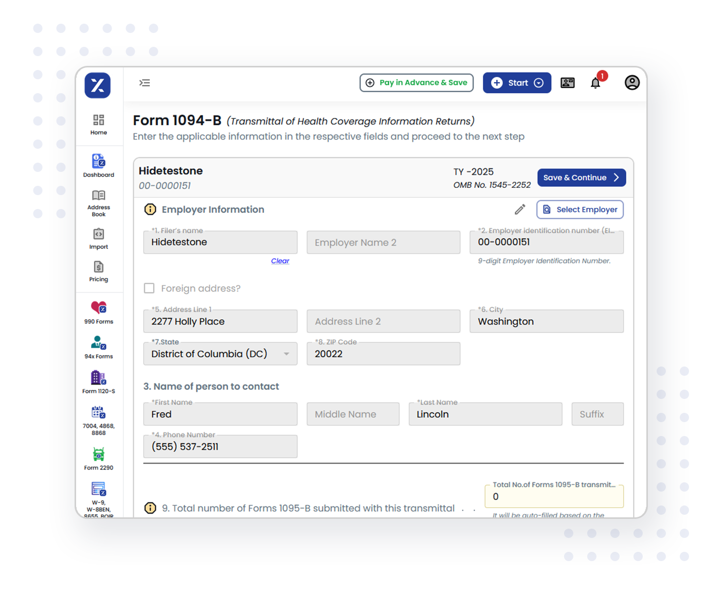 Simplify your 1095-B form filing in just Three steps