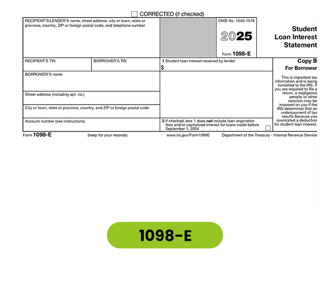 Form 1098-E, Student Loan Interest Statement