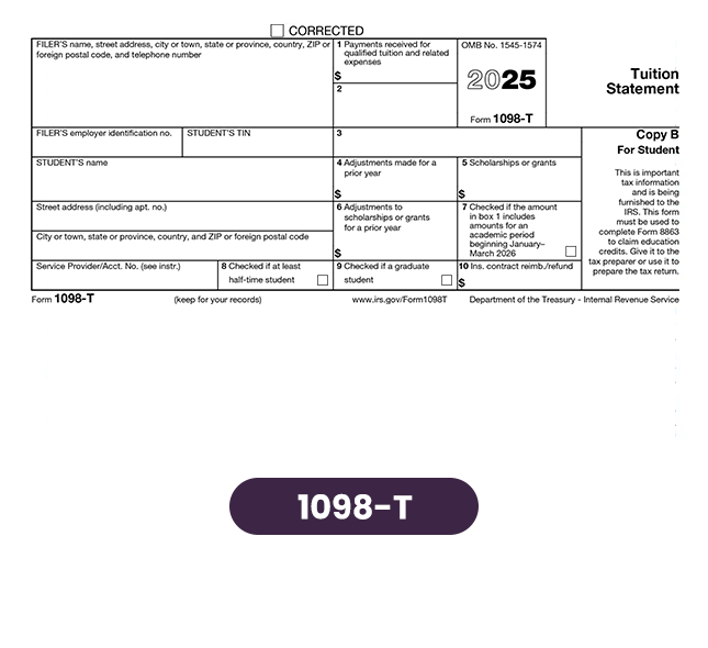 Form 1098-T, Tuition Statement