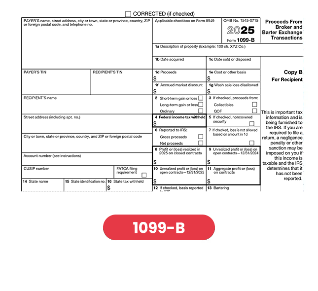 Form 1099-B, Proceeds From Broker and Barter Exchange Transactions