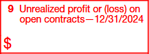 Box 9: Unrealized Profit or (Loss) on Open Contracts—12/31/2024