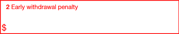 Box 2: Early Withdrawal Penalty