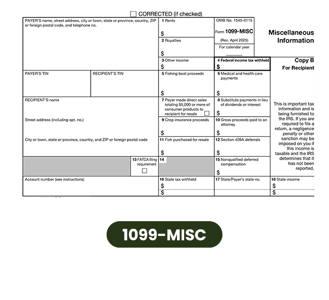 Form 1099-MISC, Miscellaneous Information
