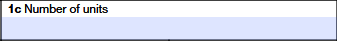 Box 1c – Number of Units