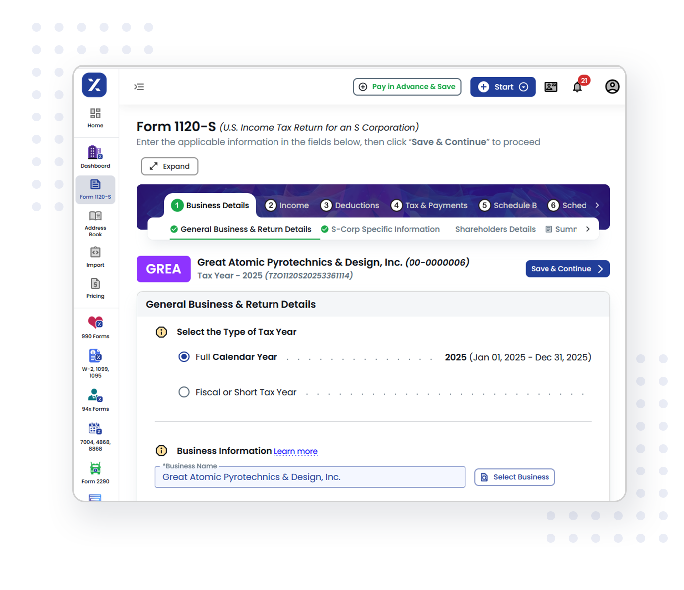 How to E-file Form 1120-S with TaxZerone