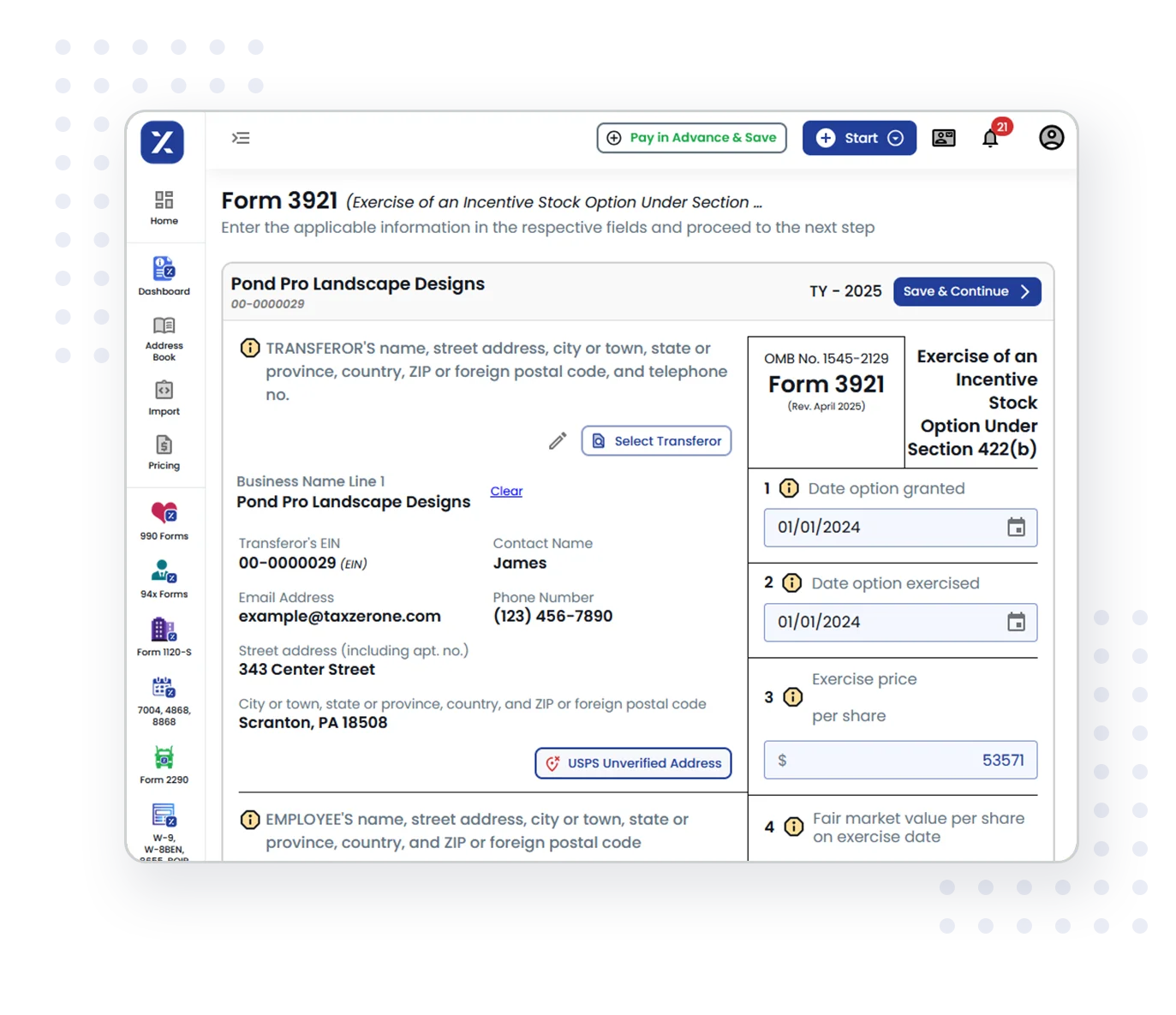 Simple Steps to File Your 3921 Tax Form with TaxZerone