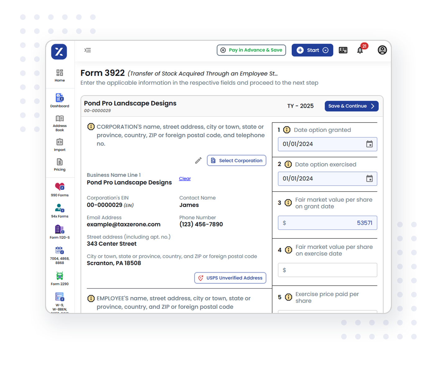 E-File Your 3922 Form in Just 3 Easy Steps