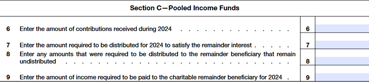 Section C (Pooled Income Funds):