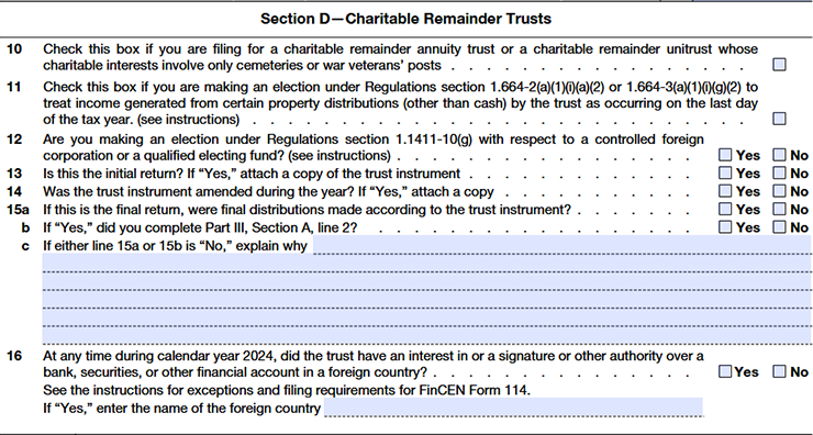 Section C (Pooled Income Funds)