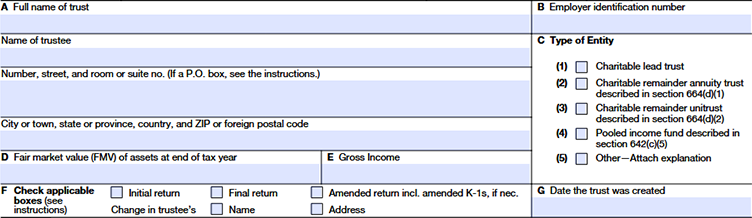 Trust Identification Information