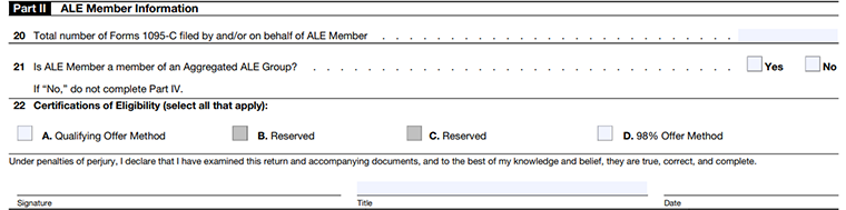 Part II - ALE Member Information: