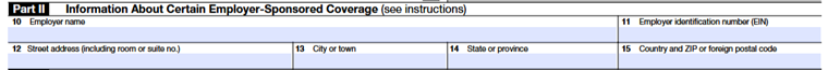 Part II – Information About Certain Employer-Sponsored Coverage