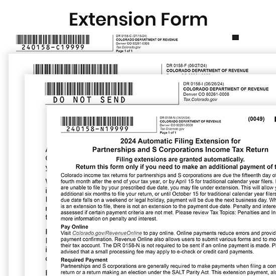 What Business Extension Forms are required in Colorado?