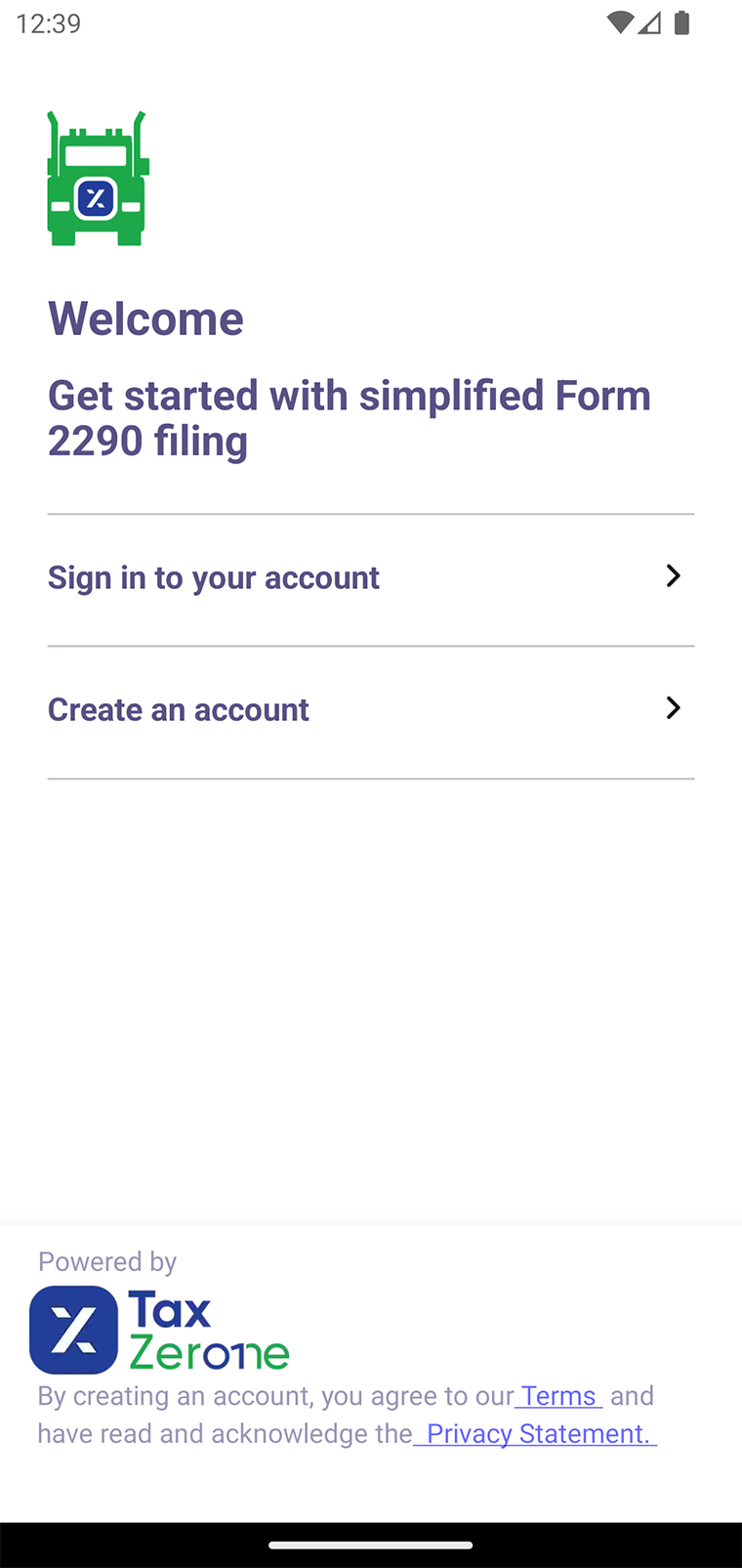 Step 2: Create or log in to Your Account