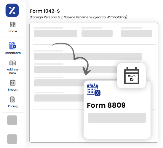 Extension to File Form 1042-S (Form 8809)