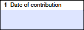 Box 1: Date of Contribution