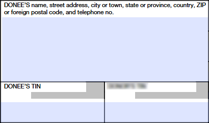 Step 1: Enter the Donee’s details