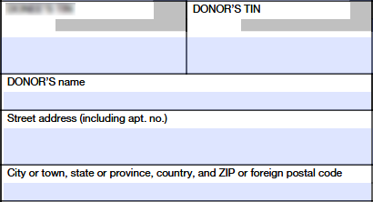 Step 2: Enter the Donor’s details