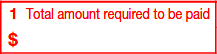 Box 1: Total Amount to be paid Pursuant to the Suit, Order, or Agreement