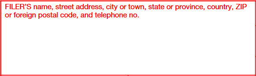 Step 1: Enter the Filer’s details