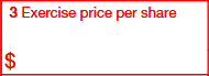 Box 3: Exercise Price Per Share