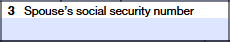 2025 Form 4868 – Line 3: Enter the spouse’s social security number
