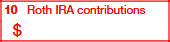 Box 10: Roth IRA Contributions