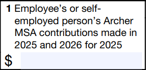 Enter the total contributions made