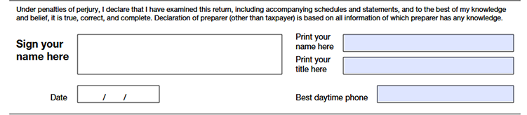 Step 6: Sign the form