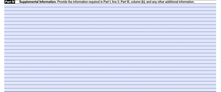 Form 990 Schedule I- Part IV Details of Supplemental Information