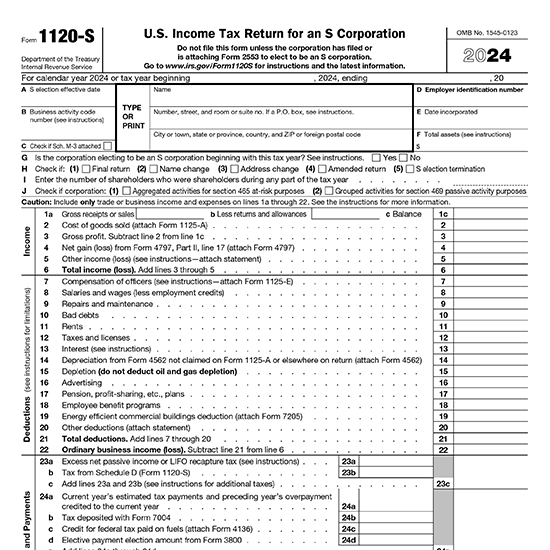 What is IRS Form 1120-S?