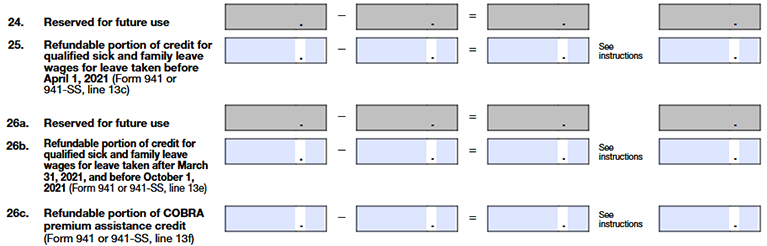 Refundable Portion of Credit for Qualified Sick and Family Leave Wages
