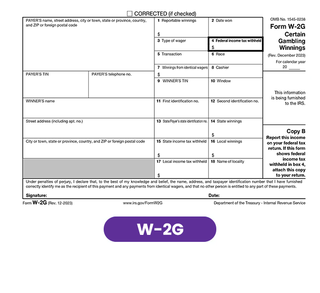 Certain Gambling Winnings – Report gambling winnings and any taxes withheld.