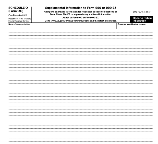 Schedule O